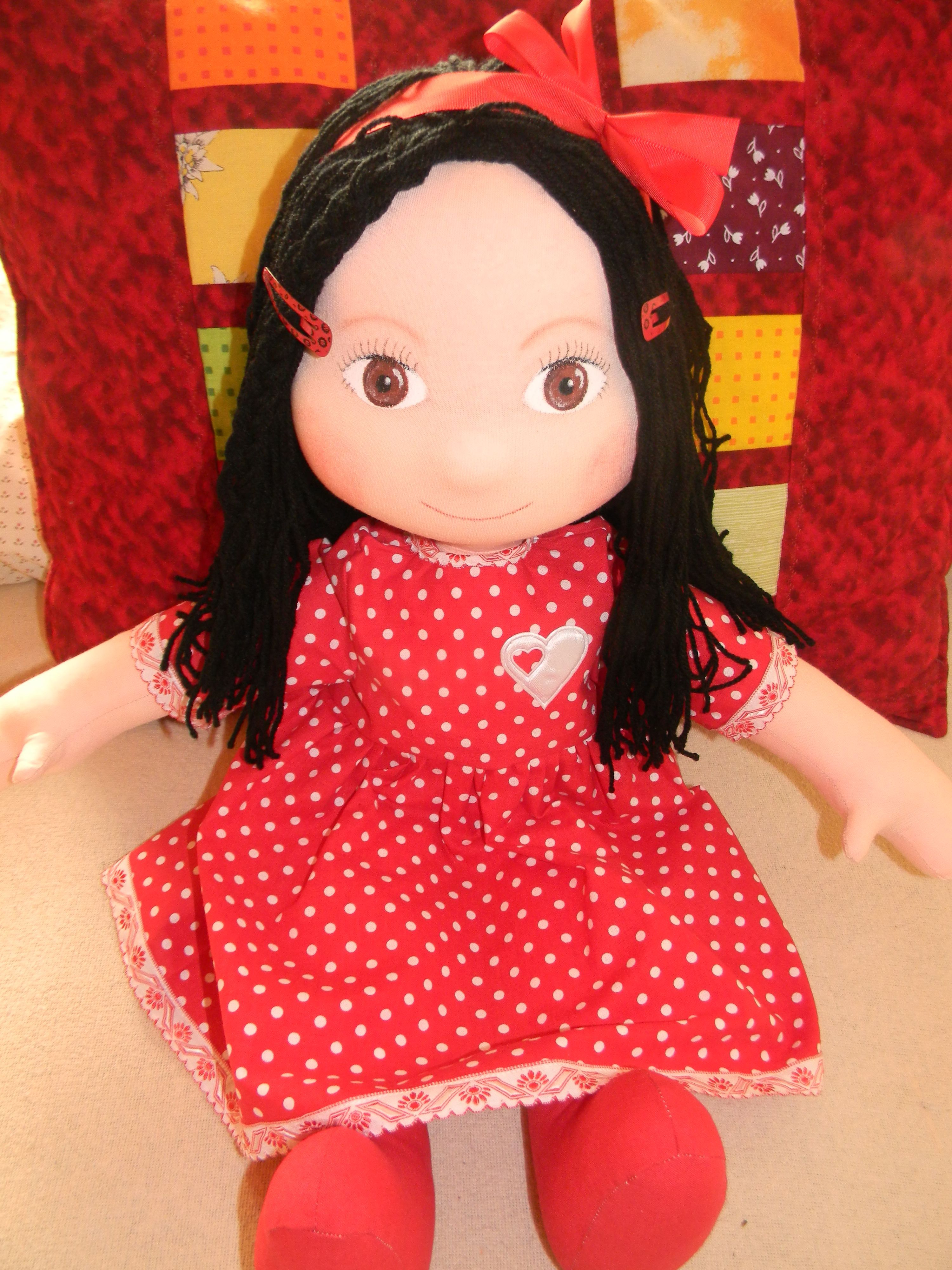 textilní panenka 60 cm